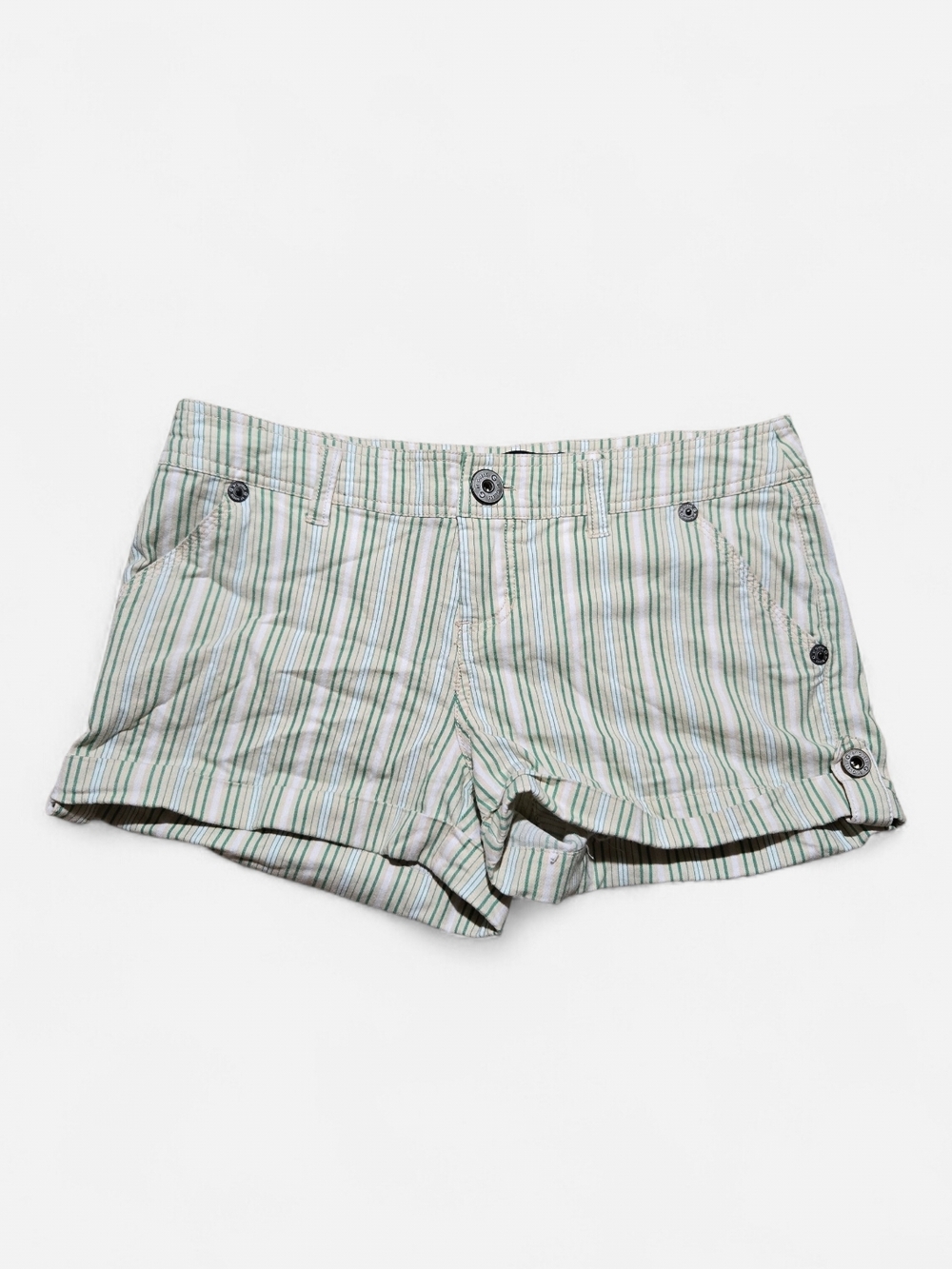 Green Low Rise Short plaid/striped vintage Guess Short y2k 2000s size 28